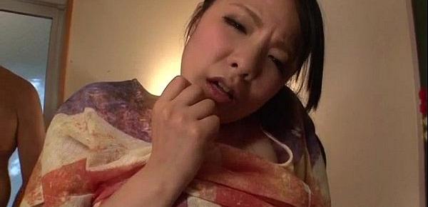  Miho Tsujii plays with pussy and sucks cock
